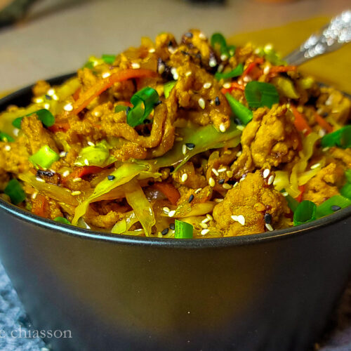 Keto Pork Egg Roll in a Bowl