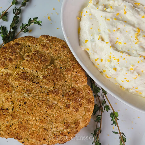 Whole Roasted Cauliflower with Whipped Goat Cheese
