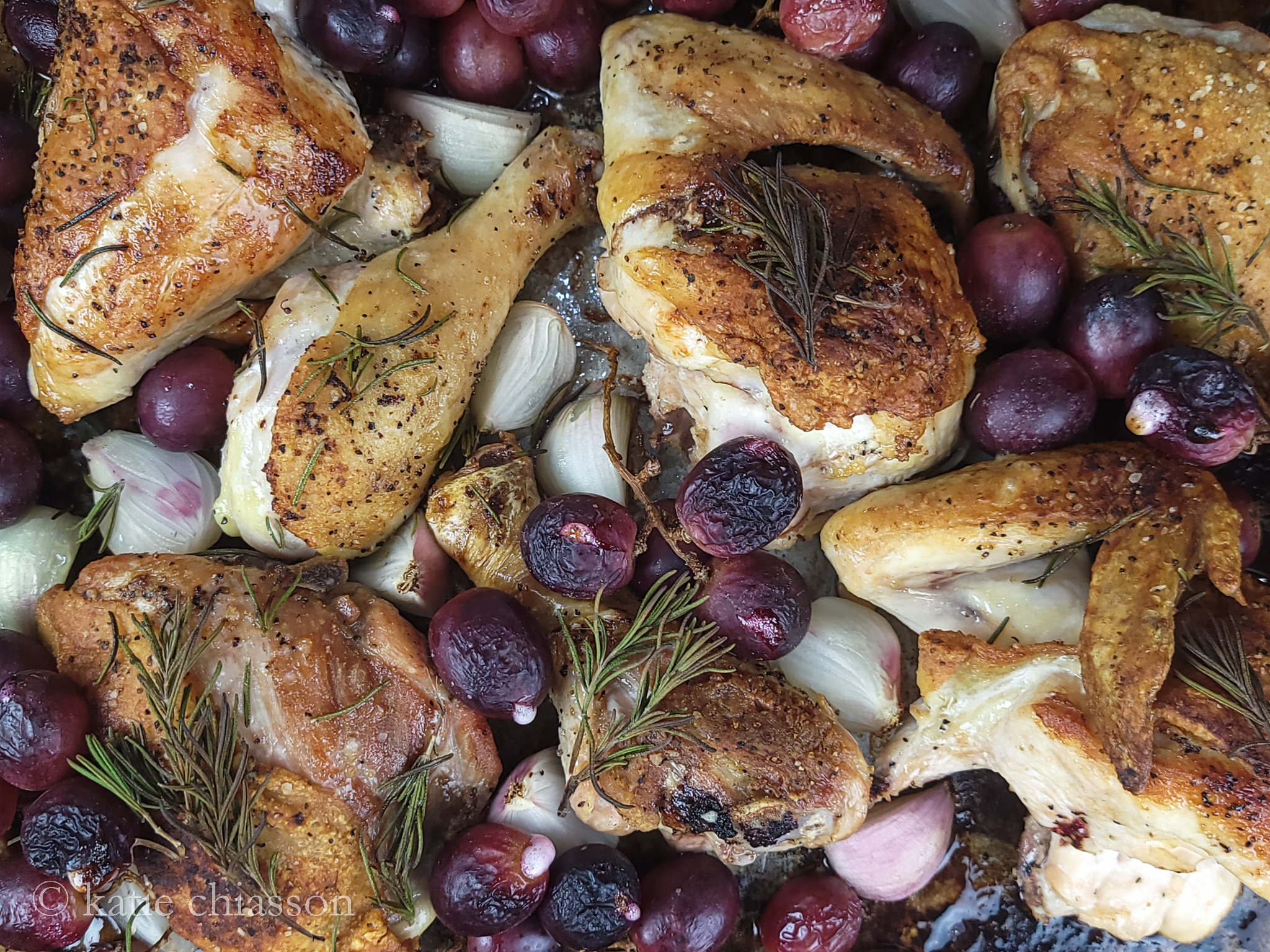 Sheet-Pan Chicken w/Grapes