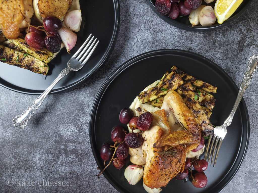 Sheet-Pan Chicken w/Grapes