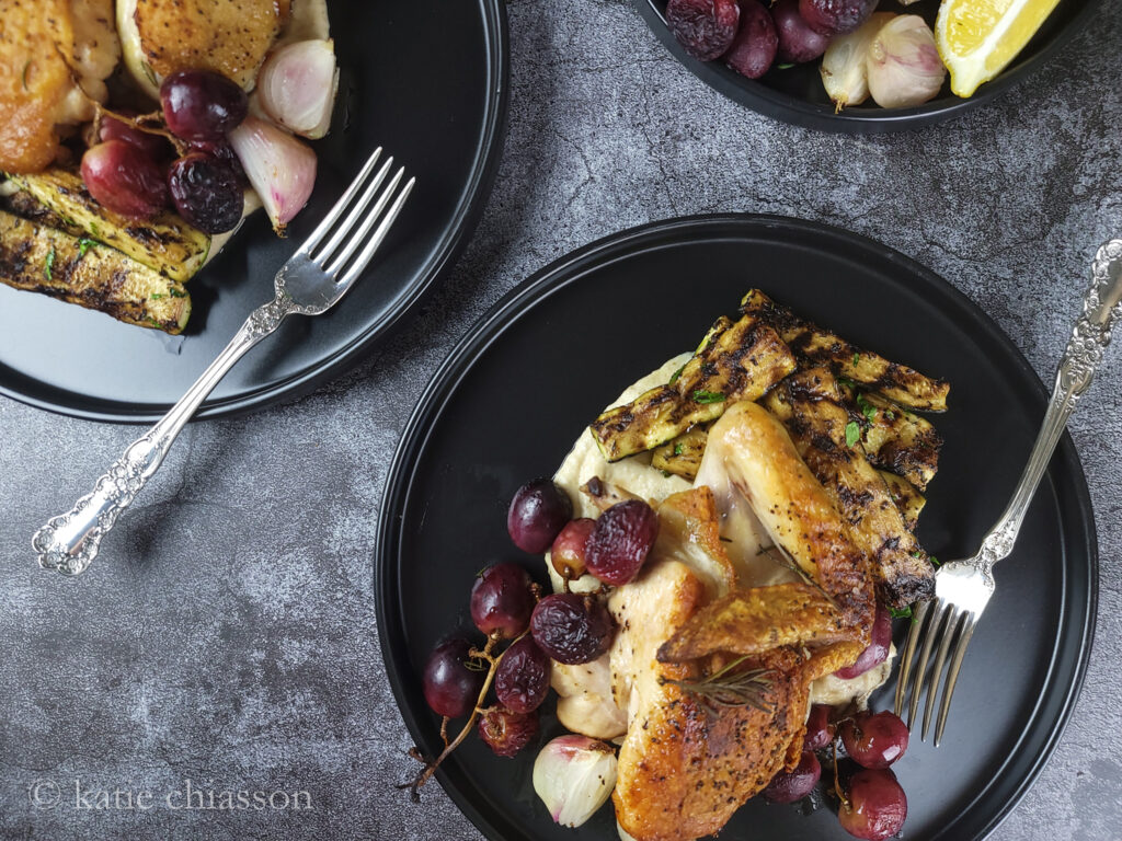 Sheet-Pan Chicken w/Grapes