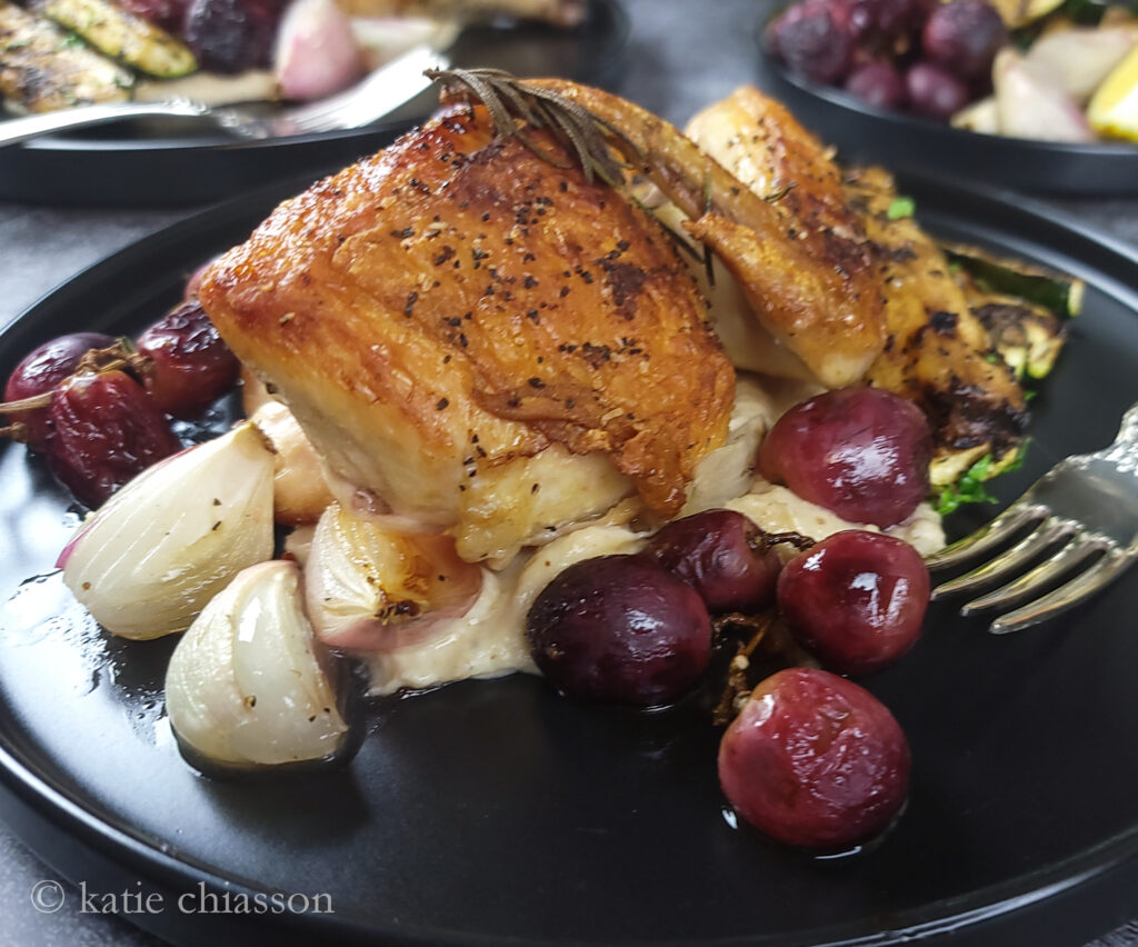 Sheet-Pan Chicken w/Grapes