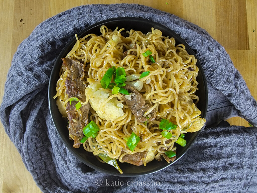 Beef Stir Fry with Cauliflower and Broccoli